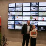 Primary School winner Olivia from Antonio Park PS with Scott West (Frasers Property)